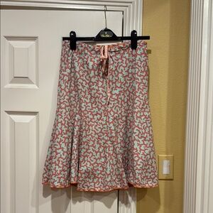 Stylish Coral pink and blue Women's Skirt